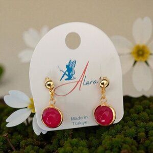 NEW!!! Alara Red Turkiye Earrings